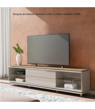 Rack Lewis Off White Gloss Base Freijo 2,20 MT - 69678