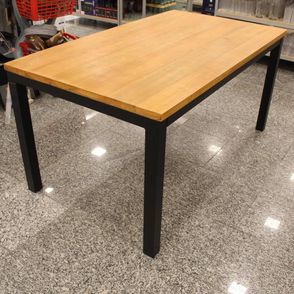 Mesa Jantar Philae Tampo Mel Base Preta 160cm - 69411