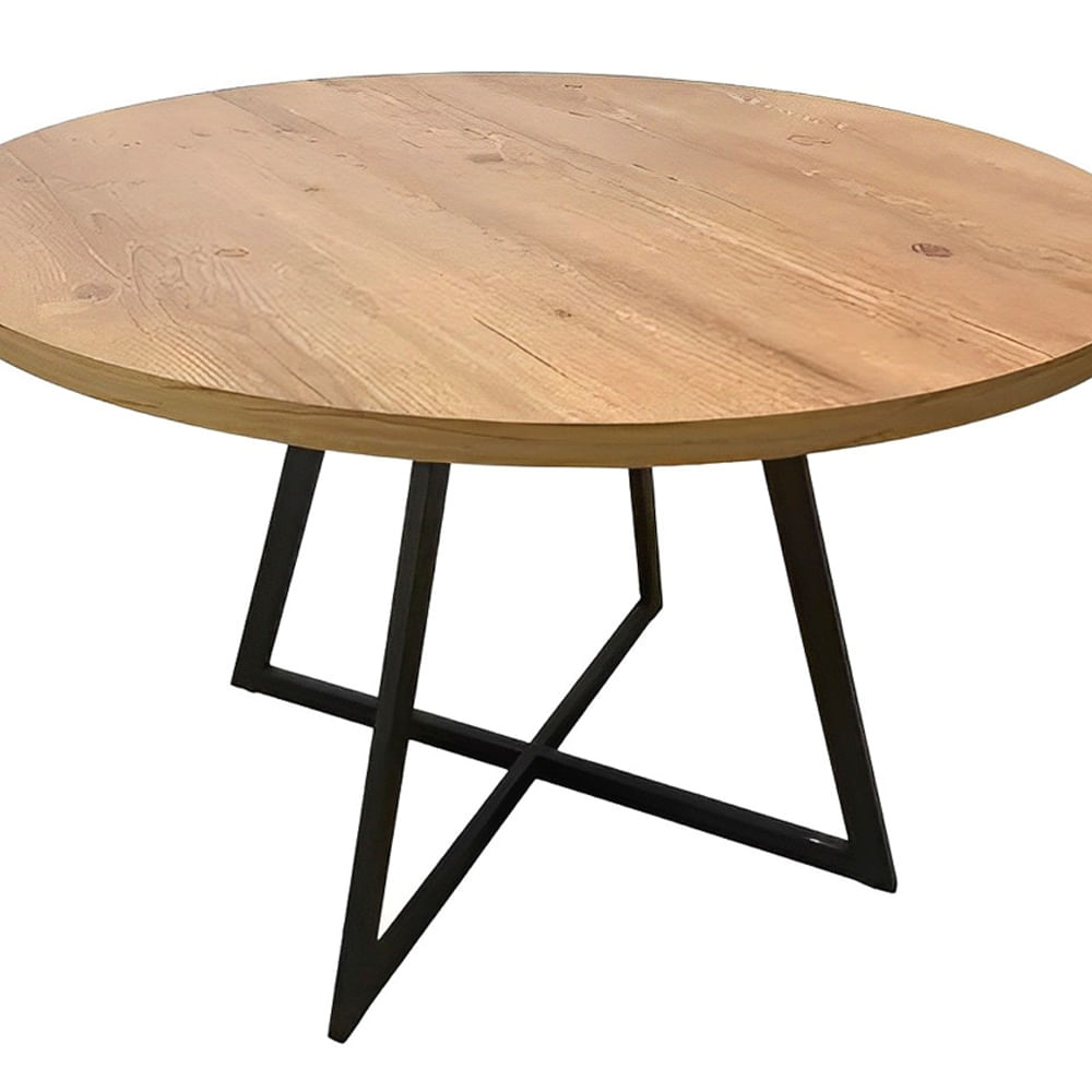 Mesa-de-Jantar-Belgo-com-Tampo-Mel-e-Base-Preta-200cm-de-largura---70253