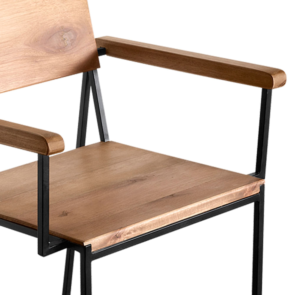 Cadeira-Rumba-Industrial-em-Madeira-Mel-e-Base-Preta-de-aco-com-Braco-com-55cm-de-largura---70347-
