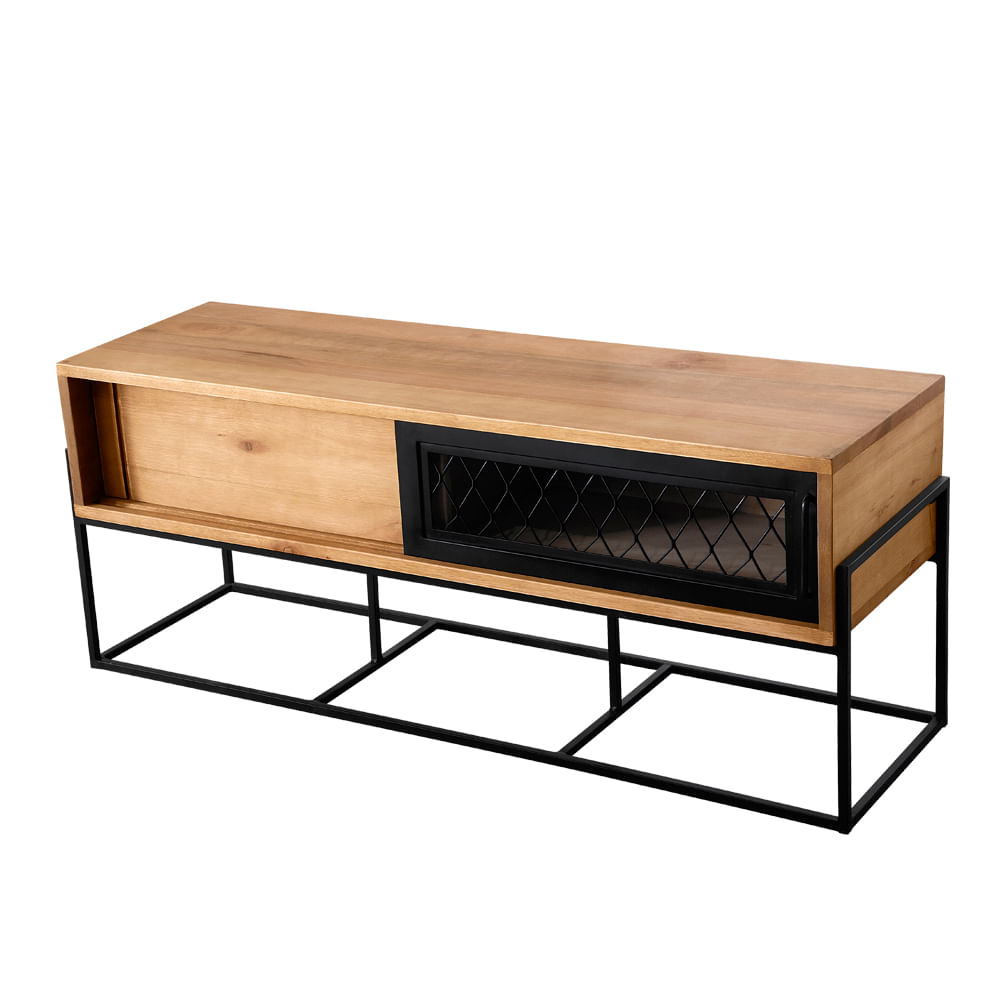 Home-Rumba-Industrial-em-Madeira-Mel-e-Base-Preta-com-139cm-de-largura---70372