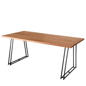 Mesa Rumba Industrial em Madeira Mel e Base Preta com 160cm de largura - 70384