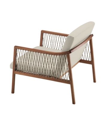 Poltrona Acaé Assento Algodão Estrutura Madeira Cedro 80cm - 70425