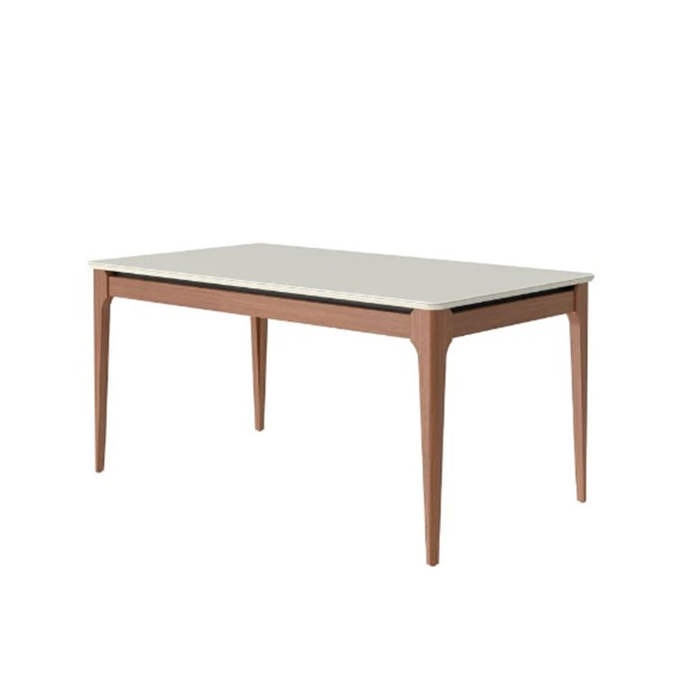 Mesa-Addar-Tampo-com-Vidro-Cor-Off-White-Fosco-Base-Natural-160cm---70426