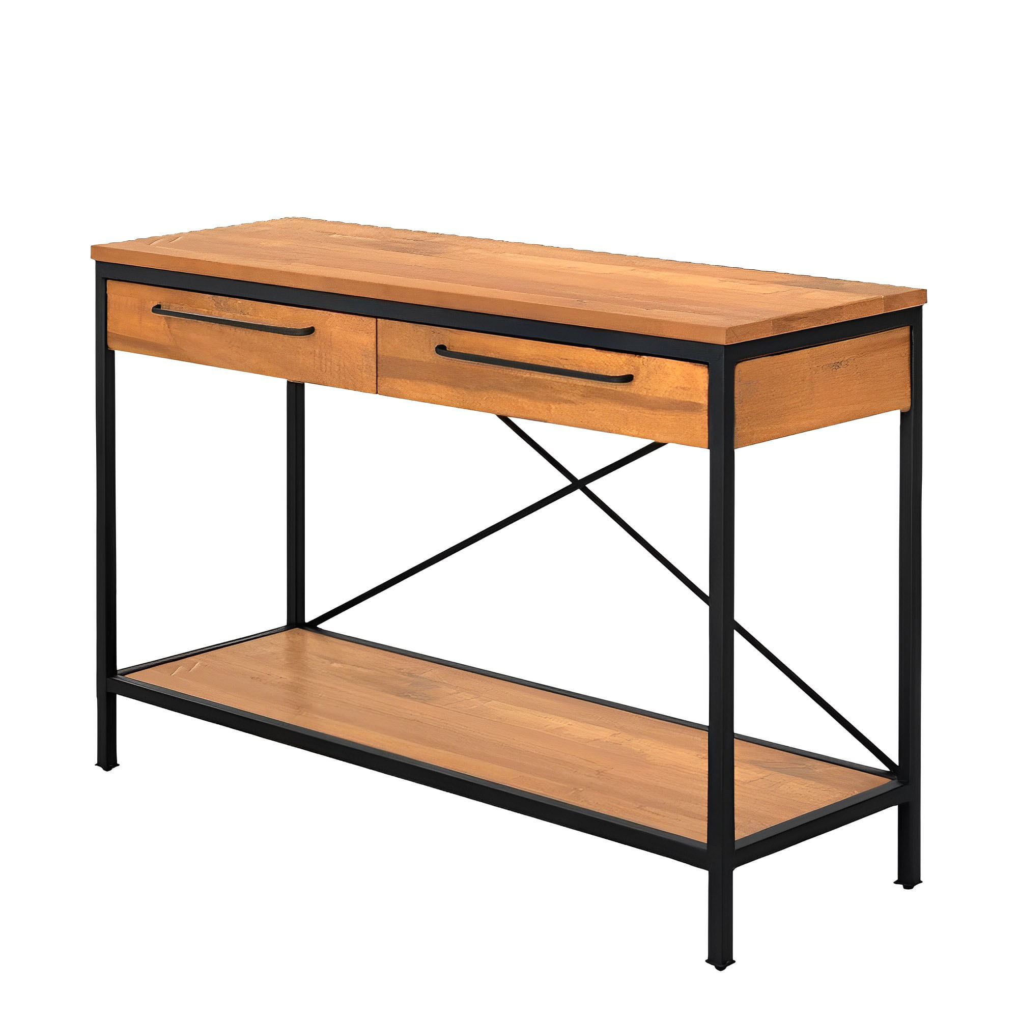 Aparador-Teka-Industrial-em-Madeira-Mel-e-Base-Preta-com-120cm-de-largura---70410