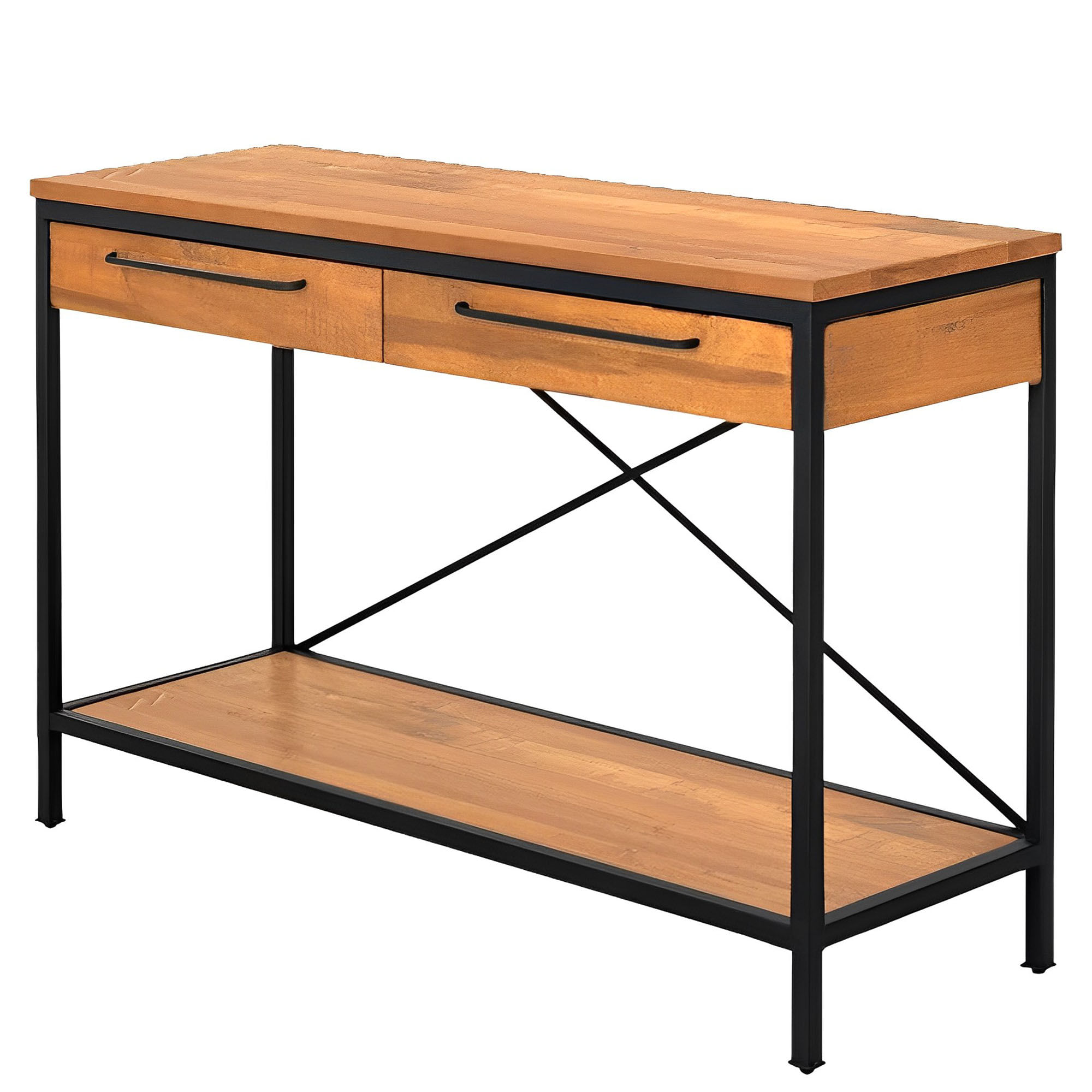 Aparador-Teka-Industrial-em-Madeira-Mel-e-Base-Preta-com-120cm-de-largura---70410