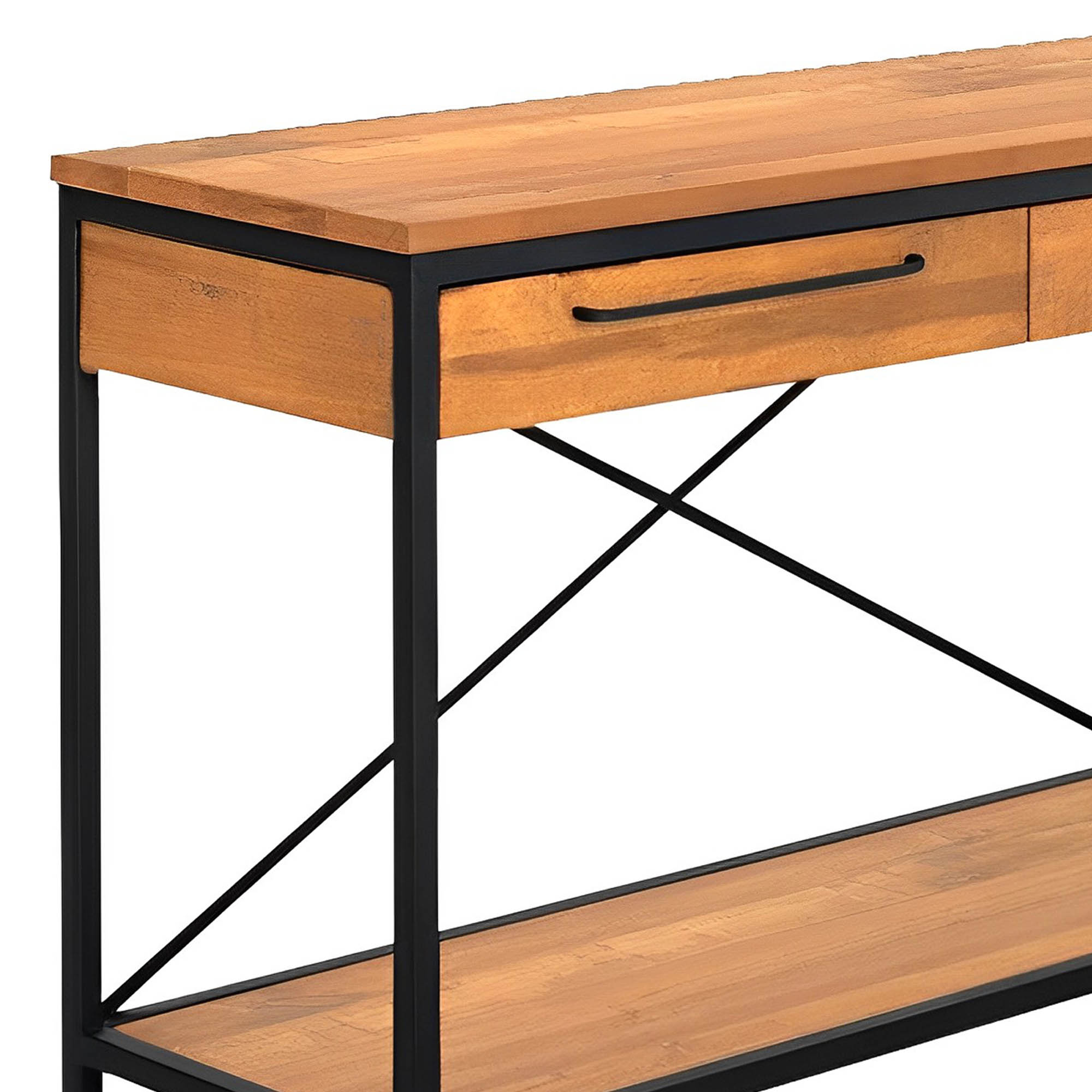 Aparador-Teka-Industrial-em-Madeira-Mel-e-Base-Preta-com-120cm-de-largura---70410