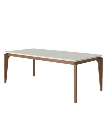 Mesa Lauren Tampo Off White Fosco Base Natural 210cm  - 70558