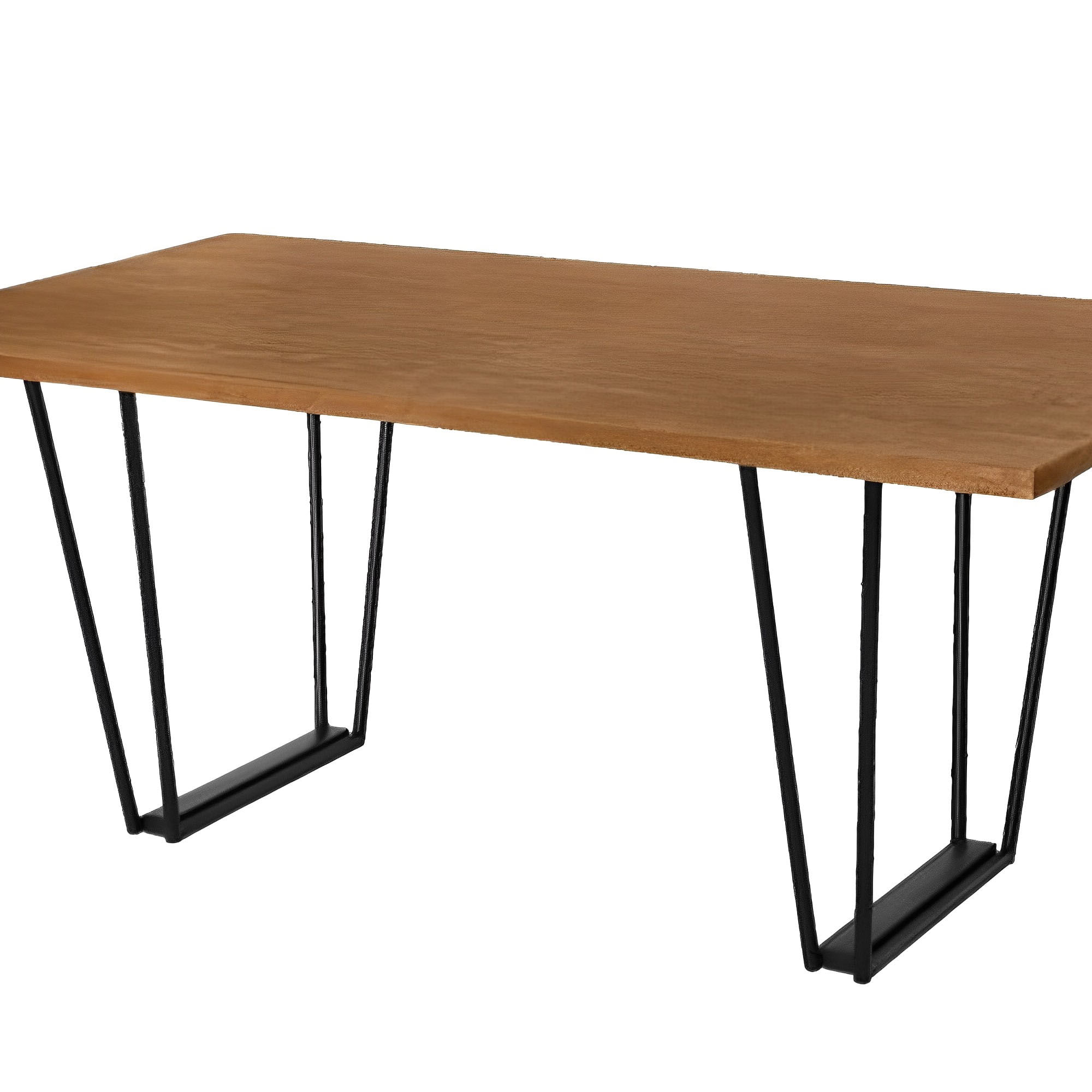 Mesa-de-Jantar-MillorTampo-Mel-com-Base-Preta-de-Aco-180cm---70562