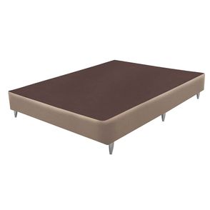 Base Sommier de Cama Box Linho Bege Viuva 128cm - 70567