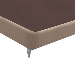 Base Sommier de Cama Box Linho Bege Viuva 128cm - 70567