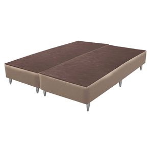 Base Sommier de Cama Box Linho Bege Super King 193cm - 70588