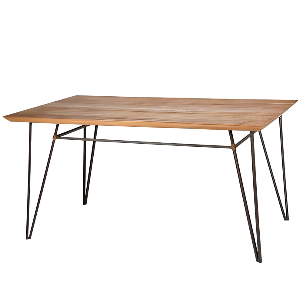 Mesa-de-Jantar-Luxor-em-Madeira-Mel-com-Base-de-Aco-Preta-180-cm-de-largura---70597