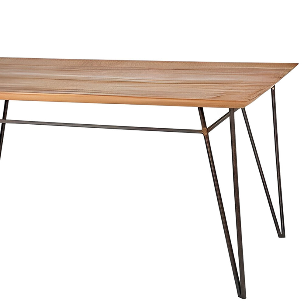Mesa-de-Jantar-Luxor-em-Madeira-Mel-com-Base-de-Aco-Preta-180-cm-de-largura---70597