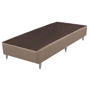 Base Sommier de Cama Box Alta Linho Bege Solteiro 88cm - 70598