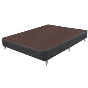 Base Sommier de Cama Box Baixa Linho Cinza Viuva 128cm - 70641