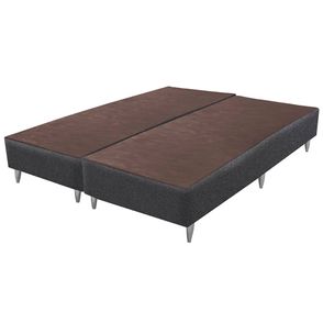 Base Sommier de Cama Box Baixa Linho Cinza Queen 158cm - 70646