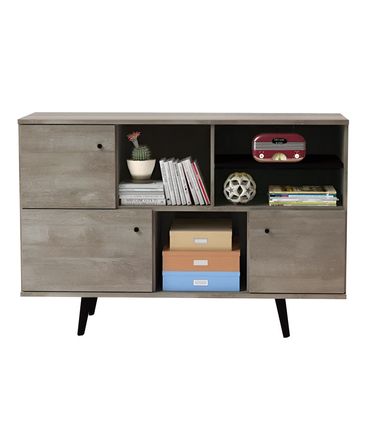 Balcao Unique 3 Portas cor Alamo Natural com Cafe 135 cm - 33412