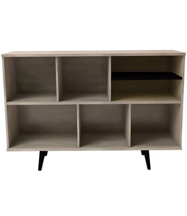 Balcao Unique 3 Portas cor Alamo Natural com Cafe 135 cm - 33412