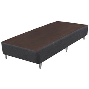 Base Sommier de Cama Box Alta Linho Cinza Solteiro 88cm - 70688