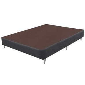 Base Sommier de Cama Box Alta Linho Cinza Casal 138cm - 70690