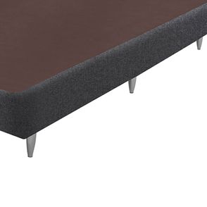 Base Sommier de Cama Box Alta Linho Cinza Casal 138cm - 70690