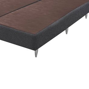 Base Sommier de Cama Box Alta Linho Cinza Queen 158cm - 70691