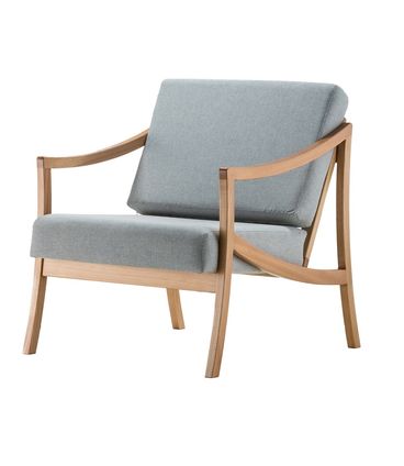 Poltrona Navi Estofada com Braço Corda Prata Madeira Cedro 82cm - 70745