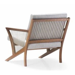 Poltrona Muá Estofada Corda Rami Madeira Cedro 80cm - 70751