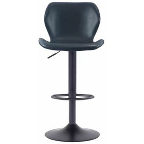 Banqueta Bristol Couro Ecologico Preto com Base Disco Ajustavel 110cm - 70772