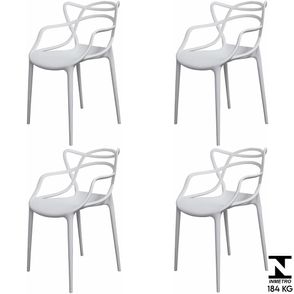 Kit 4 Cadeiras Aviv em Polipropileno Branco - 70860