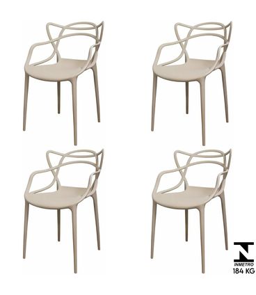Kit 4 Cadeiras Aviv em Polipropileno Fendi - 70866