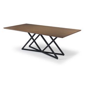 Mesa Jantar Ora Tampo Imbuia Base Preto Fosco 200cm - 70891