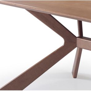 Mesa Jantar Libelle Tampo e Base Capuccino 160cm - 70925