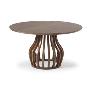 Mesa Jantar Redonda Heos Tampo e Base Madeira Tauari 150cm - 70953