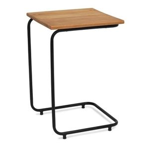 Mesa Apoio Class Tampo Mel Base Preta 70cm - 56614