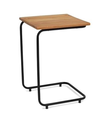 Mesa Apoio Class Tampo Mel Base Preta 70cm - 56614