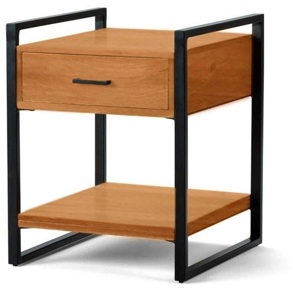 Mesa-de-Cabeceira-Denver-1-Gaveta-Tampo-Mel-Base-Preta-60cm---62503