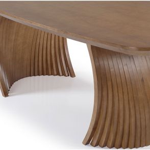Mesa Jantar Scar Tampo Barril e Base Cor Tauari 200cm - 71028