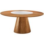 MesaAkiraTampoCinamomoVidroCentralOffWhite160cm66702