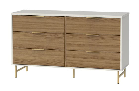 Comoda-Yves-6-Gavetas-Cor-Freijo-Com-Off-White-Pes-Dourado-135cm---71103