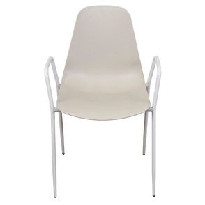 Cadeira Ancara com Braco Assento em Polipropileno Fendi e Base Metal - 71458
