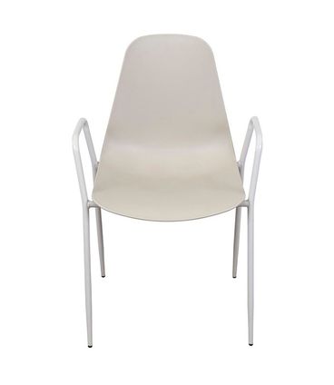 Cadeira Ancara com Braco Assento em Polipropileno Fendi e Base Metal - 71458