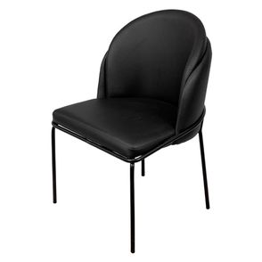 Cadeira Denali Estofada PU Preto Base Aco - 71492