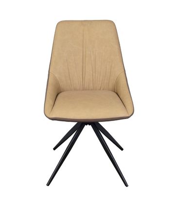 Cadeira Piz PU Caramelo e Cafe Base Em Aco - 71520