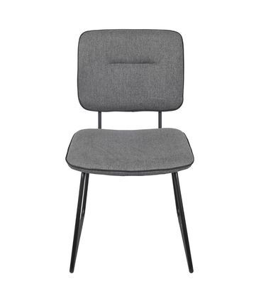 Cadeira Batur Linho Cinza Base Aco Preto - 71528