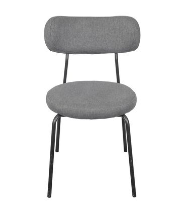 Cadeira Taal Linho Cinza Base Aco Preto - 71538