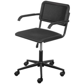 Cadeira Francesca PP Preta Base Rodizio Com Braco - 71691