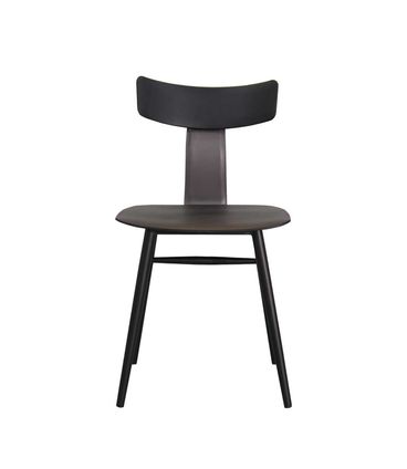 Cadeira Analu PU Preta e Cinza Base Aco Pintado - 71711