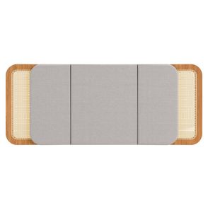 Cabeceira Daiana Estofada Cor Frejo com Linho Cinza 170 cm - 71536